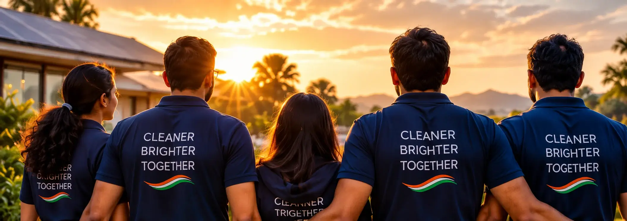Sunveda Solar team standing together outdoors